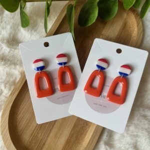 Koningsdag oorbellen